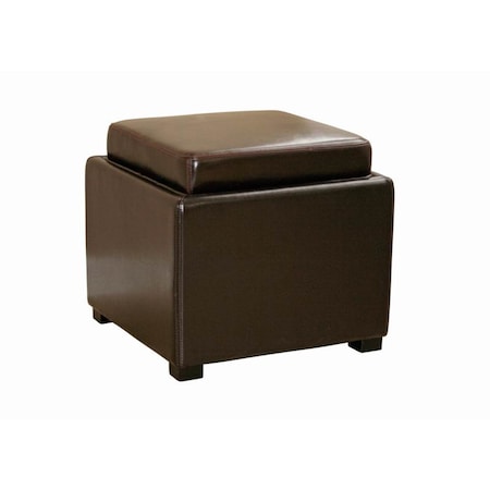 Baxton Studio Dark Brown Tate Storage Ottoman 60-3735